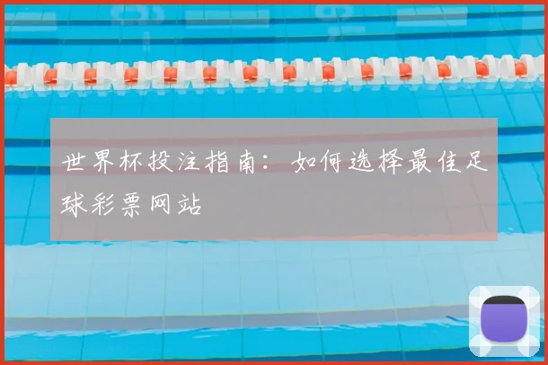 世界杯投注指南：如何选择最佳足球彩票网站